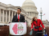 Rep. Subramanyam and former Congresswoman Wexton standing in front of the U.S. Capitol