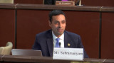 Rep. Subramanyam at a hearing