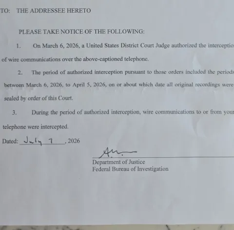 FBI Letter 1
